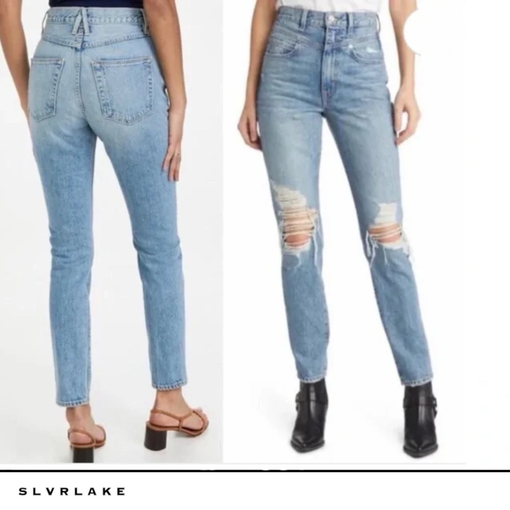 SLVRLAKE Beatnik Double-yoke High-rise Slim Rigid Jeans In Nashville